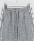 Pilfer Lace Brushed Banding Wide Pants