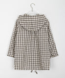 Rekyo Wrinkle Three Quarter Sleeve Check Hood Cardigan