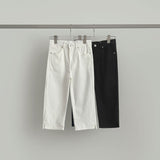 Back Pocket Capri Three Quarter Span Slit Cotton Pants
