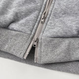 High Quality Full Mink Boa Fur Lining Thick Two-Way Crop Hood Zip-Up