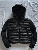 Black tech knit padding jacket
