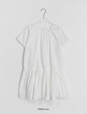 Selverco Layered Shirring Tiered Short Sleeve One Piece