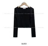 [U-BASIC] Snow basic V-neck long sleeves