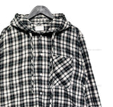 Leaf Overfit Hooded Checkered Shirt