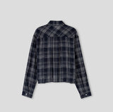 Cony Linen Crop Check Shirt