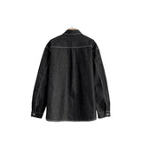 Moss stitch denim jacket