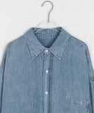 [unisex] Wenki Pocket Washing Denim Over Shirt