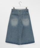 Uonin Washing Denim Bermuda Pants