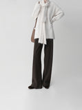 High-Waist Banding Slacks Pants