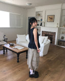 [Scrunchie set] Kicho Dot Ribbon Sleeveless Blouse