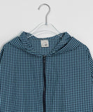 [BAONHAUS] Corony Gingham Check Hood Wind Jumper