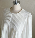 Meringue pintuck shirred blouse