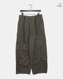 Myor big pocket strap cargo wide long pants