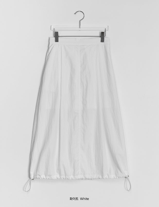 【BAON】Hesid Summer Banding Nylon Long Skirt BAON (バオン) - ヘシドサマーバンディングナイロンロング