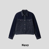 Reuben Knitted Denim Trucker Jacket