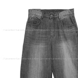 Faber slub washed wide denim