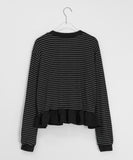 Kunie Stripe Frill Cardigan