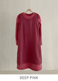 Ennis Shirring Wool Tweed One Piece