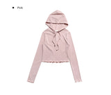 Pika Button Crop Hood T-Shirt