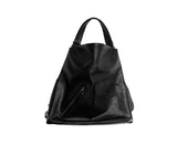 Shunt leather two-way shoulder bag backpack