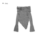 Weave Off-Shoulder Corsage Slim Knit