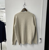 Cashmere ribbed cardigan