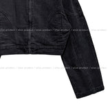 Denim Pad Crop Rider Jacket