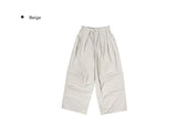 Right Pintuck Nylon Wide Banding Pants