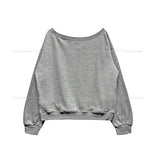 Benki Vintage One-Shoulder Sweatshirt