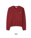Cuff V-Neck Cropped Knit