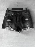 Flow Damage Denim Shorts