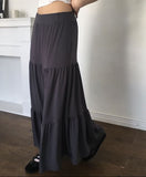 Bien Tiered Frill Banding Long Skirt