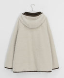 Handal Boucle Half Hood Fur Jacket