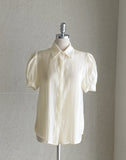 [Tie set] Sell See-through Collar Short Sleeve Blouse