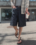 Bureau Linen Bermuda Denim Pants