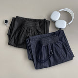 Non-Fade Raw Balloon Wide Jogger Banding Summer Pants