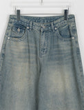Meiku Carina Pocket Washed Denim Pants