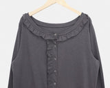 Duane Slub Frill Cardigan