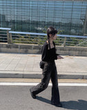 Uku Wash Denim Wide Pants
