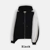 Toys Color Matching Track Line Hood Zip-Up Pants Set