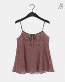 [MADE] Ien Vintage Velvet Ribbon Flower Flower Sleeveless Blouse