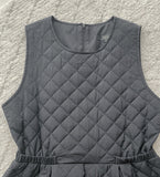Aviel Quilted Flared Long One Piece
