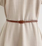 Beshu Diagonal V-collar Long One Piece (Belt set)