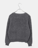 [Muffler SET] Seon Muffler Two-Way Button V-Neck Knit