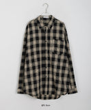 [unisex] Ritba Check Over Shirt