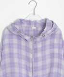 Latoli Summer Check Hooded Zip-up Wind Jumper