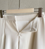 Jayro Shirring Pin Tuck Flare Long Skirt