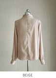 Grash Half Neck Drape Blouse