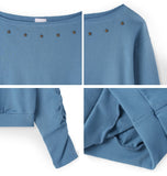 Kane Star Off-Shoulder Sweatshirt