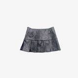 Martina Leather Jacket + Pleated Skirt Set